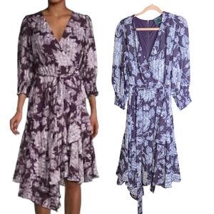 Gabby Skye NWT Faux Wrap Asymmetrical Hem Floral Dress Size 10